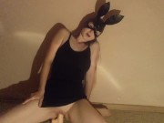 hot rabbit girl masturbation with dildo 15/16