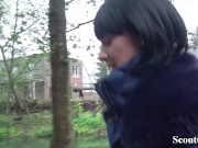 GERMAN SCOUT - Schlankes Teen Lullu in Berlin Park ohne Gummi gefickt 2/16