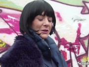 GERMAN SCOUT - Schlankes Teen Lullu in Berlin Park ohne Gummi gefickt 9/16