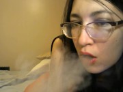 Asian Teen Smoker Talks Dirty & Teases You Smoking lizlovejoy.manyvids.com 15/16