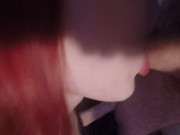 Amateur teen sucks sloppy POV 4K 2/16