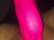 Female Solo Squirt! - Toy Slips, Almost Goes In Wrong Hole!