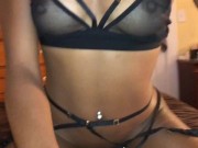 Hot Black Teen + Lucky White Dick = Huge Creampie POV 4/16