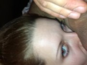 I'm blonde and swallow all your cum!