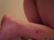 Double Orgasm Squirt with Huge Dildo! 3/16