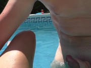 Pool Party - 3 Outdoor MILF Cum Scenes Huge Cumshots Feet Cumpilation HD 2/16