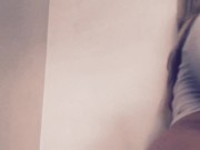 Carlycurvy striptease in white sparkle shirt and thong 15/16