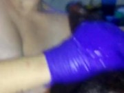 Oil my BBC in taking dick standing up on couch 2/16