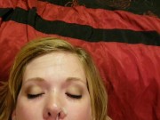 Chocking on his dick with a slow motion money shot 16/16