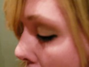 Chocking on his dick with a slow motion money shot 4/16