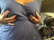 Creamy Ebony Pussy Fucking white Dildo 5/16