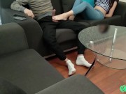 Ripped her jeans and fucked a teen after footjob.Amateur Mira Lime 4/16