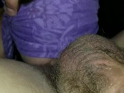 Teen licks ass and sucks cock close up... cum in throat 6/16