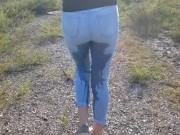 Walking and pissing my pants on the side of the road. 10/16