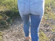 Walking and pissing my pants on the side of the road. 14/16