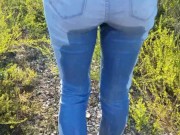 Walking and pissing my pants on the side of the road. 15/16