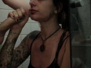 HARD FACEFUCK AND DEEPTHROAT ON SHOWER - DREAD HOT 11/16