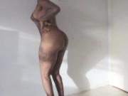 Desperate Piss in Bedroom with Anal Plug In Fat Ebony Ass Kinky Pee Fetish 12/16