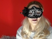 Met her husband with a blowjob in a mask and stockings (close up) 1/16