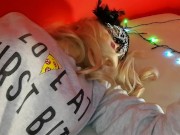 Met her husband with a blowjob in a mask and stockings (close up) 5/16