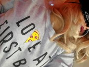 Met her husband with a blowjob in a mask and stockings (close up) 6/16