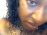 Sexy ebony massages her pussy 12/16