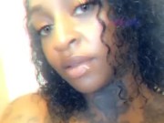 Sexy ebony massages her pussy 5/16