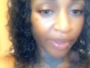 Sexy ebony massages her pussy 6/16