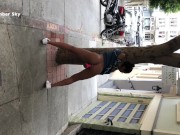 AMBER SKY SHOVES A DILDO UP HER PUSSY WITH A BUTT PLUG IN HER ASS-SAN FRAN 11/16