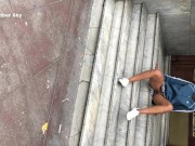 AMBER SKY SHOVES A DILDO UP HER PUSSY WITH A BUTT PLUG IN HER ASS-SAN FRAN 4/16