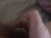 Playing with my hairy freshly fucked pussy while my boyfriend snores 1/16