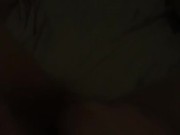 Playing with my hairy freshly fucked pussy while my boyfriend snores 16/16