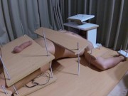 Amateur Femdom handjob ruined orgasm with feet torture 7/16