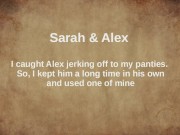 Tease cock in his and with my panties and vibrator(ruined cum) - Sarah&Alex 1/16