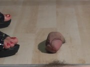 cock crushing shoejob up close 12/16