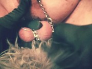 Ballbusting GF gives painful massage to the balls for fun, BDSM 6/16