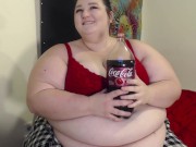 SSBBW Chugging and Burping | 2-Liter Soda Bloat | Veronika Jade 3/16