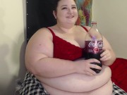 SSBBW Chugging and Burping | 2-Liter Soda Bloat | Veronika Jade 5/16