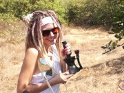 Outdoor anal sex with James Bong's girl on the motorbike. Pussy 0% 2/16