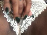 Masturbating in Panties and Fishnets 11/16