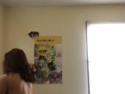 Boyfriend fucks sexy green eyed Girlfriend while parents are gone. 14/16