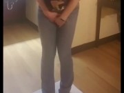 Pee Desperation and Jeans Wetting 10/16