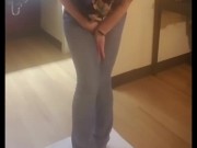 Pee Desperation and Jeans Wetting 12/16