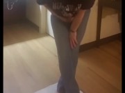 Pee Desperation and Jeans Wetting 9/16