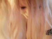 Cute blonde PAWG teen loves riding dick - explosive orgasm 10/16