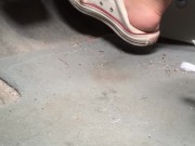 Pedal pumping with sneakers and barefoot 2/16