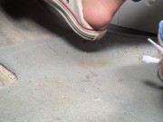 Pedal pumping with sneakers and barefoot 8/16