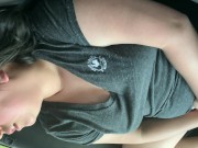 Girlfriend plays with herself then blows boyfriend before getting caught 2/16