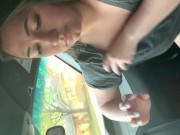 Girlfriend plays with herself then blows boyfriend before getting caught 9/16