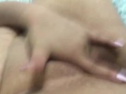 Chubby teen plays with herself before bed 9/16